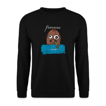marihuana drogen kokosnuss wortwitz geschenk - Unisex Pullover - Schwarz - Vorne - Alina (178cm) & Michal (187cm)
