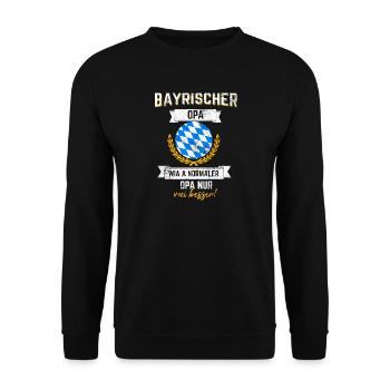 opa bayern bayrisch geschenk geburtstag - Unisex Pullover - Schwarz - Vorne - Alina (178cm) & Michal (187cm)