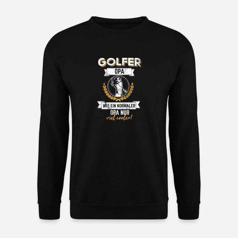 golfen golfer opa geschenk - Unisex Pullover - Schwarz