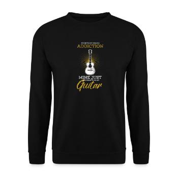 gitarre - Unisex Pullover - Schwarz - Vorne - Alina (178cm) & Michal (187cm)