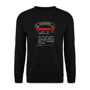 engineer - Unisex Sweatshirt - black - Front - Alina (178cm) & Michal (187cm)