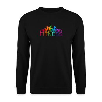 Diverse Colorful Fitness Athletes - Unisex Sweatshirt - black - Front - Alina (178cm) & Michal (187cm)