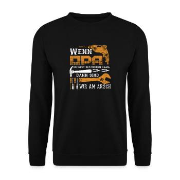 cadeau papy - Sweat-shirt Unisexe - noir - Devant - Alina (178cm) & Michal (187cm)