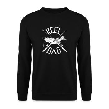pêcheur cadeau pêche papa - Sweat-shirt Unisexe - noir - Devant - Alina (178cm) & Michal (187cm)