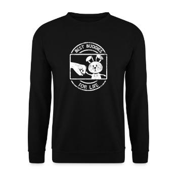 lièvre - Sweat-shirt Unisexe - noir - Devant - Alina (178cm) & Michal (187cm)