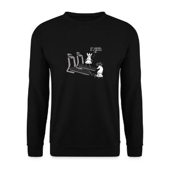 chess treadmill - Unisex Pullover - Schwarz - Vorne - Alina (178cm) & Michal (187cm)