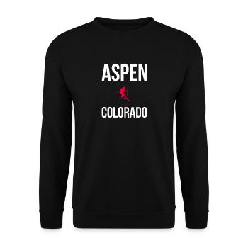 Aspen Ski Colorado - Unisex Sweatshirt - black - Front - Alina (178cm) & Michal (187cm)