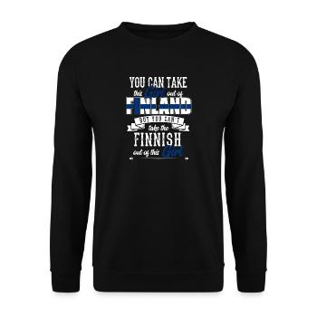 Finlande - Sweat-shirt Unisexe - noir - Devant - Alina (178cm) & Michal (187cm)
