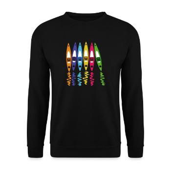 canoë kayak - Sweat-shirt Unisexe - noir - Devant - Alina (178cm) & Michal (187cm)