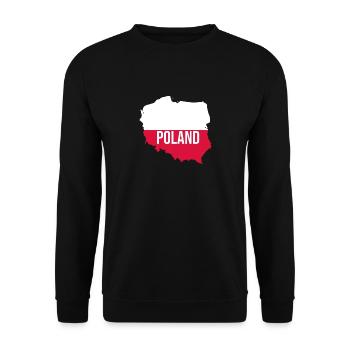 Pologne Polen Polska Souvenir - Sweat-shirt Unisexe - noir - Devant - Alina (178cm) & Michal (187cm)