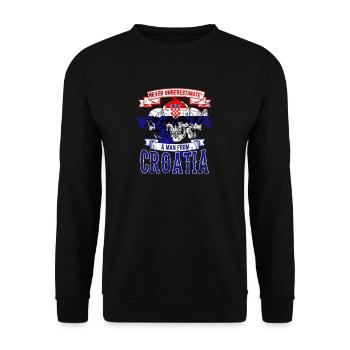 kroatien - Unisex Pullover - Schwarz - Vorne - Alina (178cm) & Michal (187cm)