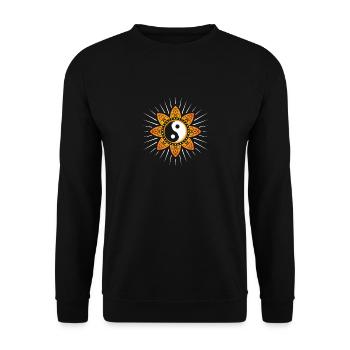 Yin yang - Unisex Sweatshirt - black - Front - Alina (178cm) & Michal (187cm)