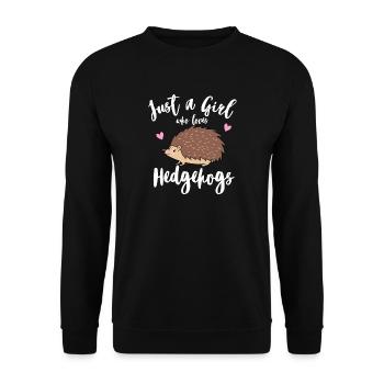 hérisson - Sweat-shirt Unisexe - noir - Devant - Alina (178cm) & Michal (187cm)