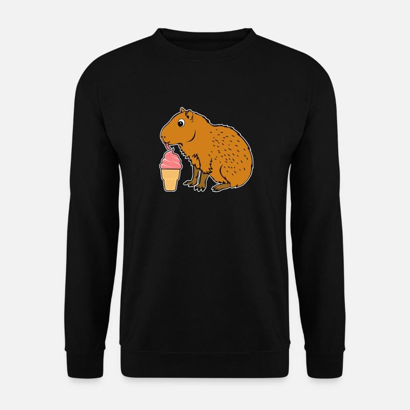 Capybara Eiscreme - Unisex Pullover - Schwarz