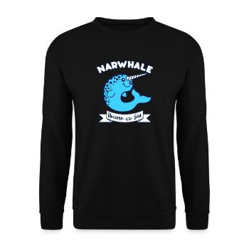 Narwal - Unisex Pullover - Schwarz - Vorne - Alina (178cm) & Michal (187cm)