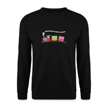 Chemin de fer train conducteur de train Locomotive - Sweat-shirt Unisexe - noir - Devant - Alina (178cm) & Michal (187cm)
