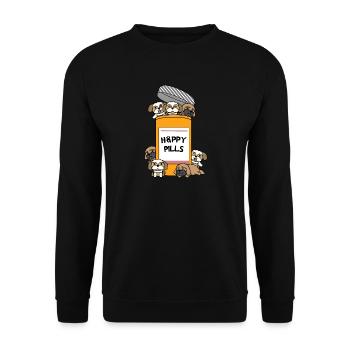 Shih Tzu - Unisex Pullover - Schwarz - Vorne - Alina (178cm) & Michal (187cm)