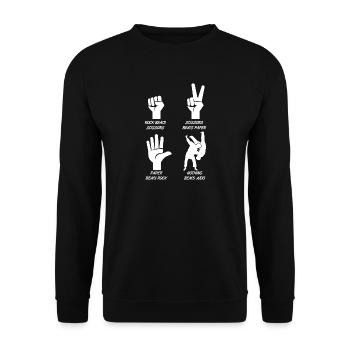 Judo - Unisex Pullover - Schwarz - Vorne - Alina (178cm) & Michal (187cm)