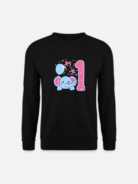1. Anniversaire bébé bébé - Sweat-shirt Unisexe - noir