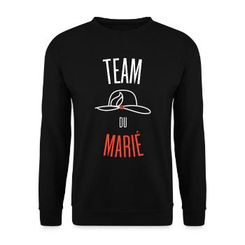 Team du Marié - Sweat-shirt Unisexe - noir - Devant - Alina (178cm) & Michal (187cm)