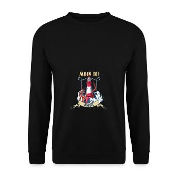 Lighthouse Waves Sea Moin du Nase - Unisex Sweatshirt - black - Front - Alina (178cm) & Michal (187cm)