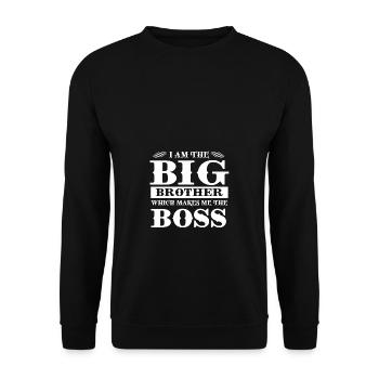 Grand Frère Bruder - Sweat-shirt Unisexe - noir - Devant - Alina (178cm) & Michal (187cm)