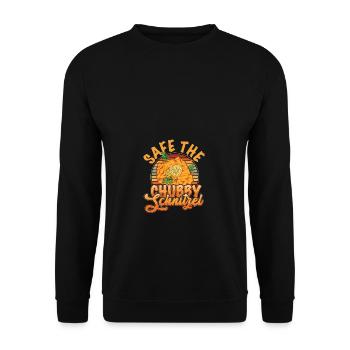 Safe the Chubby Schnitzel - Unisex Pullover - Schwarz - Vorne - Alina (178cm) & Michal (187cm)