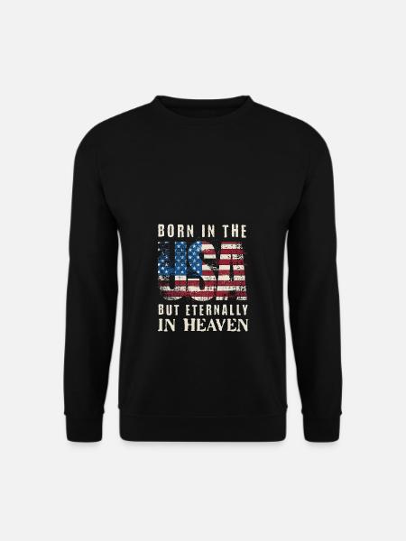 Made in USA but Eternally in Heaven - Unisex Pullover - Schwarz