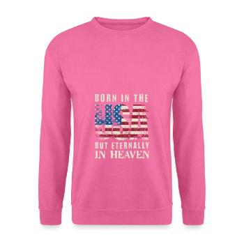 Made in USA but Eternally in Heaven - Unisex Pullover - Pink - Vorne