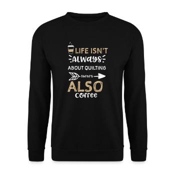 La vie n’est pas toujours une question de courtepointe... - Sweat-shirt Unisexe - noir - Devant - Alina (178cm) & Michal (187cm)