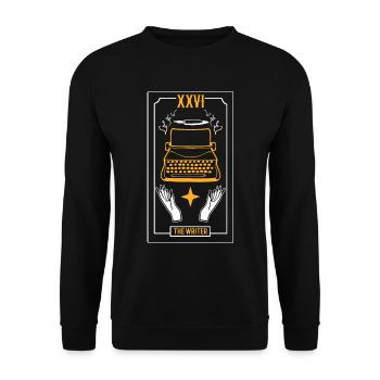 The Writer Romanschriftsteller - Unisex Pullover - Schwarz - Vorne - Alina (178cm) & Michal (187cm)