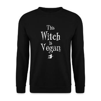 Cette sorcière est végétalienne - Sweat-shirt Unisexe - noir - Devant - Alina (178cm) & Michal (187cm)