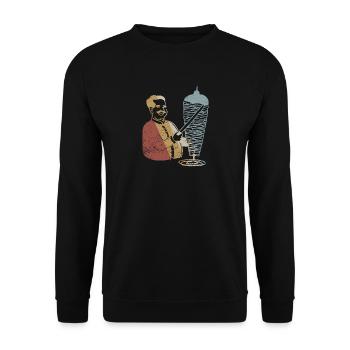 Doner Kebab Retro Style Vintage - Sweat-shirt Unisexe - noir - Devant - Alina (178cm) & Michal (187cm)