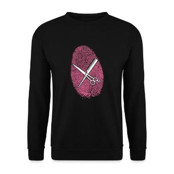 Friseurin DNA - Unisex Pullover - Schwarz - Vorne - Alina (178cm) & Michal (187cm)