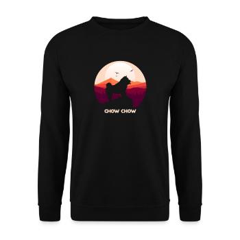 Chow Chow - Unisex Sweatshirt - black - Front - Alina (178cm) & Michal (187cm)