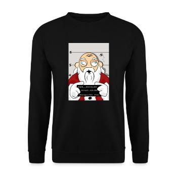 der Gefangene von Santa - Unisex Pullover - Schwarz - Vorne - Alina (178cm) & Michal (187cm)