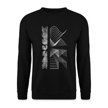 Modular Waveform Audio Analog Design Modular Gift - Unisex Sweatshirt - black - Front - Alina (178cm) & Michal (187cm)
