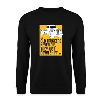 Old truckers - Unisex Sweatshirt - black - Front - Alina (178cm) & Michal (187cm)
