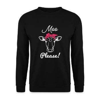 Bauern Landwirt Landwirtschaft Bäuerin Geschenk - Unisex Pullover - Schwarz - Vorne - Alina (178cm) & Michal (187cm)