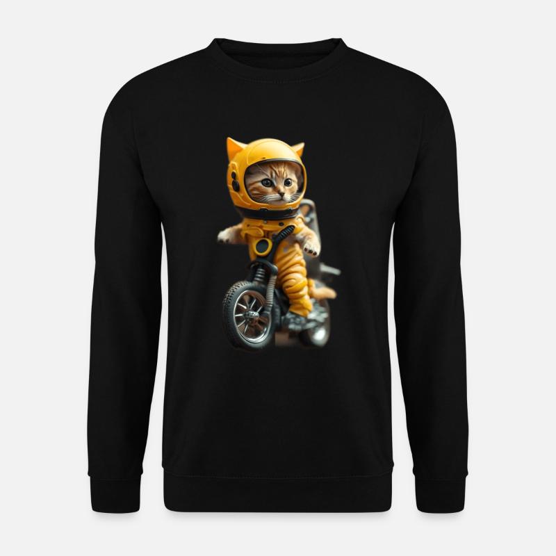 Cat Astronaut Pet Gift - Unisex Sweatshirt - black