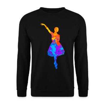 Tanzen Ballett Frauen Tänzer Tänzerin Silhouette - Unisex Pullover - Schwarz - Vorne - Alina (178cm) & Michal (187cm)