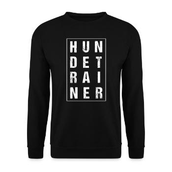 Hundetrainer Hundetraining Hundegutachter Hunde - Unisex Pullover - Schwarz - Vorne - Alina (178cm) & Michal (187cm)