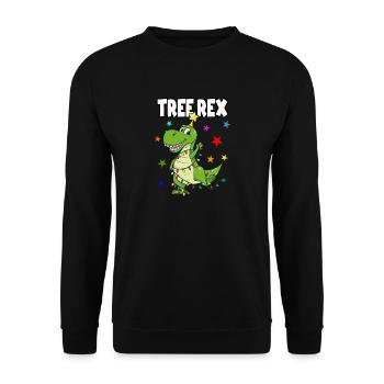Tree Rex Dino Noël pour les amateurs de Dino - Sweat-shirt Unisexe - noir - Devant - Alina (178cm) & Michal (187cm)