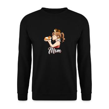 Guinea pig family with mom - Unisex Sweatshirt - black - Front - Alina (178cm) & Michal (187cm)