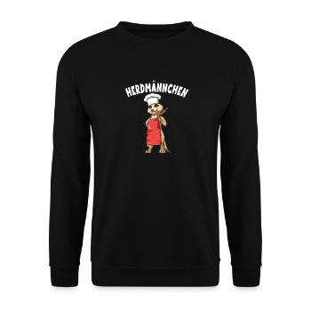 Herdmännchen für einen Koch Köchin - Unisex Pullover - Schwarz - Vorne - Alina (178cm) & Michal (187cm)