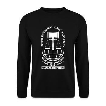Avocat en droit international : Rapprocher les cultures - Sweat-shirt Unisexe - noir - Devant - Alina (178cm) & Michal (187cm)