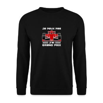 Je peux pas j ai grand prix - Sweat-shirt Unisexe - noir - Devant - Alina (178cm) & Michal (187cm)