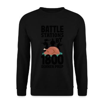 Embrassez l’appel à l’aventure de la mission militaire - Sweat-shirt Unisexe - noir - Devant - Alina (178cm) & Michal (187cm)