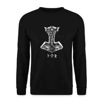 Le marteau de Thor - Sweat-shirt Unisexe - noir - Devant - Alina (178cm) & Michal (187cm)