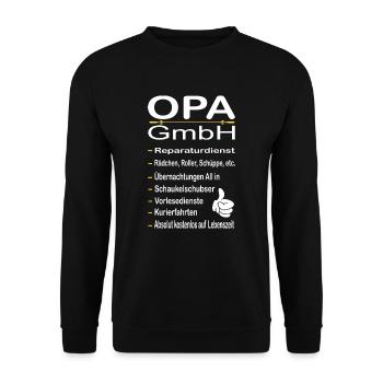 Grandpa GmbH that will repair Grandpa saying Grandpa saying - Unisex Sweatshirt - black - Front - Alina (178cm) & Michal (187cm)
